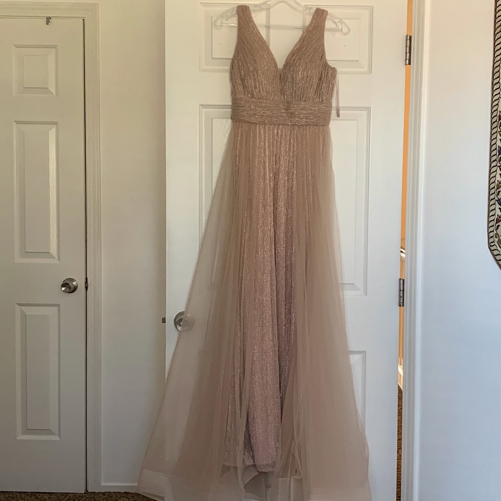 A line sparkly formal dress